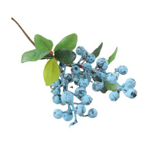 (20pcs) 10/20 Pcs Artificial Blueberry Realistic Blueberry with Stems Fake Blueberries Home Decorative Party