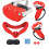 (Red) Colorful Silicone Oculus-Quest 2 Protective Case Set Anti-slip VRs Controller Shell VRs Accessories 1