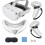 (White) Colorful Silicone Oculus-Quest 2 Protective Case Set Anti-slip VRs Controller Shell VRs Accessories 1