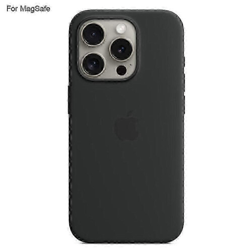 (Black) For Iphone 15 Pro Case With Magsafe Liquid Silicone Protective Cover yt4 for iPhone Case
