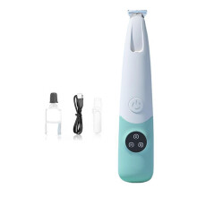 (Green) Multifunctional Rechargeable Pet Hair Cordless Clippers - Easy-to-Clean Waterproof Design, Ideal for Delicate Area Quick Touch-Ups