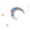 Moon Star Shaped Wall Hanging for Rustic Wooden Decor 2Pcs 1