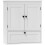 Bathroom Wall Cabinet with Adjustable Shelf and Recessed Doors, White 1