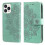 7-petal Flowers Pu Case for Iphone 13 Pro Max Green 1