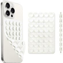 (White) Silicone Suction Cup Phone Case Mount Double Sided, Phone Accessories Hands-Free Strong Grip Holder for Selfies and Videos