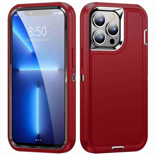 (Red   Black) For iPhone 13 Pro Life Waterproof Rugged Phone Case