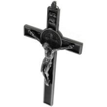 Vintage Rustic Crucifix Ornament Wall Decoration for Home And Office Decor Black Zinc Alloy 3Pcs