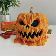 Harts Halloween Pumpa Godiskål med Lock, Pumpa Godis Skål, Halloween Harts Pumpa Dekoration eller Godislåda