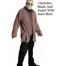 Rubies Friday the 13th Jason Kostium dla Dorosłych, Kostiumy Postaci z Horrorów, Pokaz na Imprezę Kostiumową dla Dorosłych na Halloween