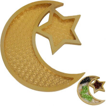 (1pcs, Golden) Star and Moon Craft Ornaments Craft Decoration H8U0