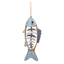 2X Wooden Fish Wall Decor, Antique Nautical Fish Decoration, Hand Carved Fish Wall Decor,B