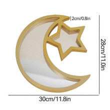 (1pcs, Silvery) Star and Moon Craft Ornaments Craft Decoration H8U0