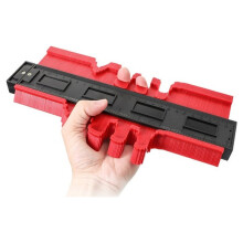 Shape Profile Copier, 10-Inch Profile Measuring Tool for Tile, Composite Flooring, and Plastic Profile Copier Red