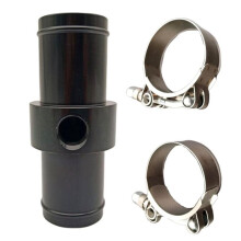 Automotive Inline Radiator Hose Temperature Sensor Adapter 3/8 NPT Aluminum Alloy Connector for Car Engine