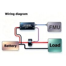 DPM238 Digital I2C Hall Current Sensor GH1.25-6P 300A High Voltage 12S Power Meter Compatible for PIXHAWK PX4