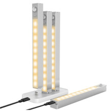 Under Cabinet Lighting with Charging Station,Battery Operated 3Pack Motion Sensor Light Indoor, Rechargeable Wireless