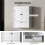 Bathroom Wall Cabinet with Adjustable Shelf and Recessed Doors, White 8