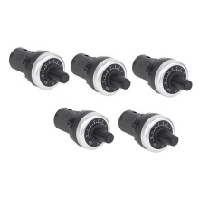 5 Unidades LA42DWQ-22 Potenciómetro Rotativo de Precisión con Perilla de Potenciómetro y Interruptor de Resistencia de 22 mm de Diámetro 1K