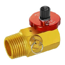 Air Tank Manifold with Fill Port, Safety Valve and 1/2 Inch NPT Tank X 1/4 Inch NPT Hose X 1/8 Inch NPT Gauge