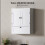 Bathroom Wall Cabinet with Adjustable Shelf and Recessed Doors, White 6
