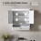 Bathroom Wall Cabinet with Adjustable Shelf and Recessed Doors, White 7