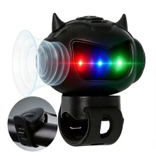 2 in 1 Electric Bike Horn Bell Road Bike Handlebar Horn with Lamp Rechargeable Cycling Bell Bicycle Accessories A