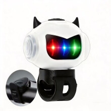 2 in 1 Electric Bike Horn Bell Road Bike Handlebar Horn with Lamp Rechargeable Cycling Bell Bicycle Accessories B