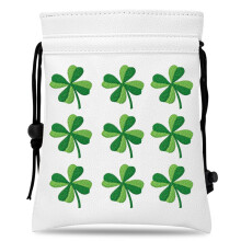Valuables Pouch Bag with Drawstrings Closure Premium Faux Leather Tee Pouch Portable Accessories