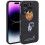 (Planet Landing-Black) For iPhone 14 Pro Astronaut Pattern Silicone Straight Edge Phone Case 1