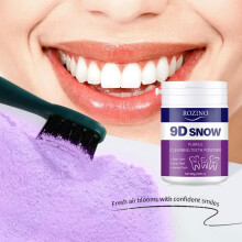 (80g) Purple Whitening Tooth Powder for Teeth Cleaning, Removes Yellow Stains & Tartar, Freshens Breath, Natural Herbal Formula, 100g