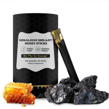 (30 pieces) Shilajit Honey Sticks Natural Bee Pollen Portable Stirrers 20 Packs Energy Boost Health Snack