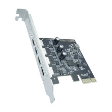 USB3.1 Four Type-C USB-C Female to PCI-E Express 1x Card Adapter UPD720201 with Low Profile Bracket 5Gbps