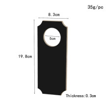 Creative Small Blackboard Hanging Tag Wooden Door Ornaments for Decoration 12Pcs