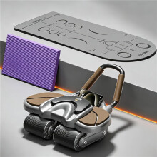 Ab Roller with Phone Holder Automatic Rebound Knee Pad Core Trainer
