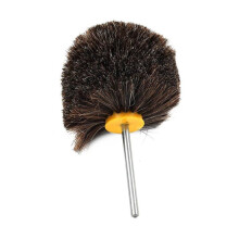 Bacar 4" Horsehair Polishing Wheel Brush for Drill Shoe & Leather Buffer Soft Bristle Brush Attachment for Boots