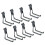 Slatwall Accessories, Black Slatwall Hooks, Garage Utility Hooks for Slatwall, 8 Pack U Hook 1