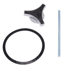 Black Tri Bar Air Cleaner Wing Nut 1/4 Inch-20 for Chevy BB SBC BBC 265 305 350 400 502 260 302 352 360 Engines