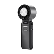 Draagbare Luchtkoelventilator met Turbofunctie, 3600 MAh, 100 Instelbare Windsnelheden, Opvouwbare Handventilator voor Buiten