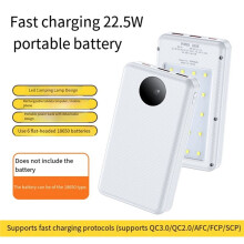 6x18650 20000mAh Power Bank Case 22.5W Fast Charging Mobile Power Bank Housing Battery Holder for Phone B