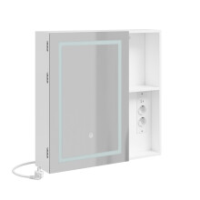 SoBuy LED Mirror Cabinet with USB & Shaver Socket