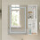 SoBuy Ντουλάπι Μπάνιου BZR239-E-W Λευκό 60x15,5x60cm MDF LED 9