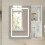 SoBuy Ντουλάπι Μπάνιου BZR239-E-W Λευκό 60x15,5x60cm MDF LED 10