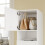 SoBuy Κολόνα Αποθήκευσης Λευκή 60x40x186 εκ. 4 Πόρτες 12