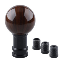 Car Gear Shift Knob Round Style Universal Fit for Manual and Automatic Transmissions Walnut Finish