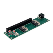 Płyta Adaptera PCIe 5.0 X16 Dual-Port SlimSAS SFF-8654, Zasilacz - Obniżający Napięcie do Zewnętrznego Rozszerzenia Pojedynczego Procesora