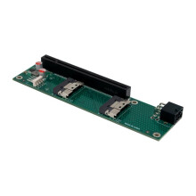 PCIe 5.0 X16 Dual-Port SlimSAS SFF-8654 Adapter Board - Step-Down Power Supply for Single GPU External Expansion