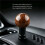 Car Gear Shift Knob Round  Style Universal Fit for Manual and Automatic Transmissions Walnut Finish 5