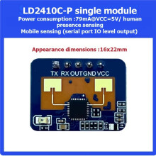6 St 24G MmWave HLK-LD2410C Närvaroradar Sensor Modul Mänsklig Närvaroradar Sensor Rörelsedetekteringsmodul