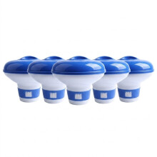 5Pz Galleggiante per Cloro da Piscina Purificatore D'Acqua Pillole Galleggianti Cloro Bromuro Distributore Forniture Piscina Spa Vasca