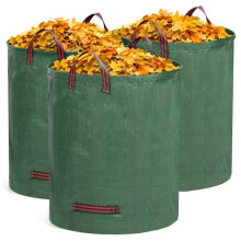 Reusable Yard Waste Bags, 72 Gallon Lawn and Leaf Bags Foldable Heavy-Duty Garden Bags, Stand- Yard Waste Container